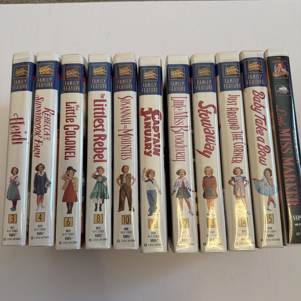 Shirley Temple VHS Movies All Mixed Family Feature Collection Lot of 11 - Picture 4 of 15